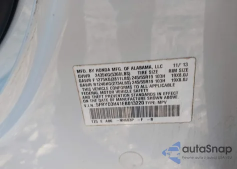 2014 Acura Mdx Technology Package z USA, uszkodzony, nr VIN 5FRYD3H41EB013220